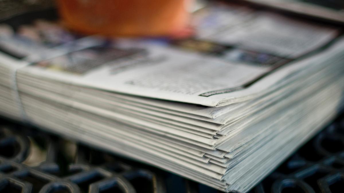 Detail of newspapers