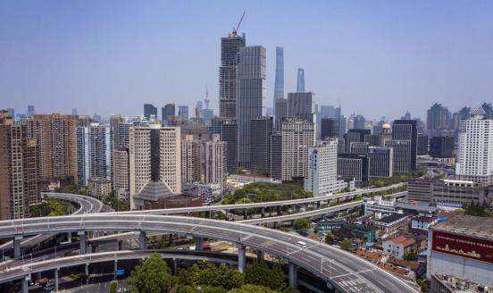 Near-empty roads during a lockdown due to Covid-19 in Shanghai, China, on Tuesday, May 3, 2022. 