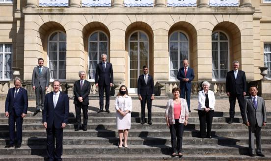 The issue of a US-proposed global minimum corporation tax rate loomed over the two-day meeting of finance and economic officials from the G7 nations, ahead of next week's G7 Summit.