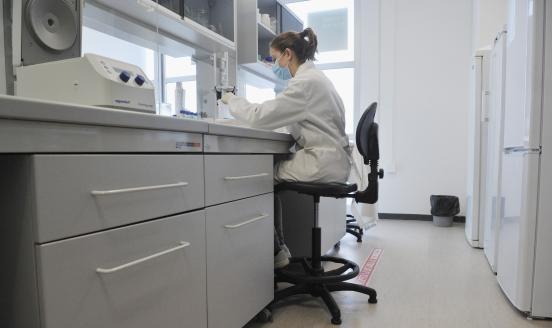 woman working in a lab