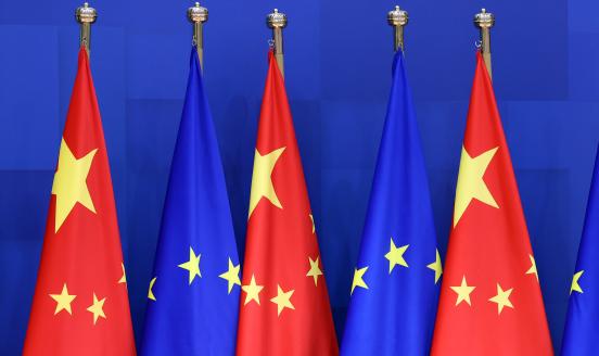 EU-China flags