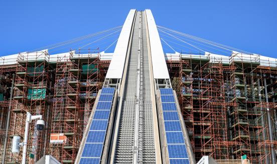  Construction refurbishments at Moses Mabhida Stadium on October 24, 2024 in Durban, South Africa.  (Photo by Darren Stewart/Gallo Images via Getty Images)