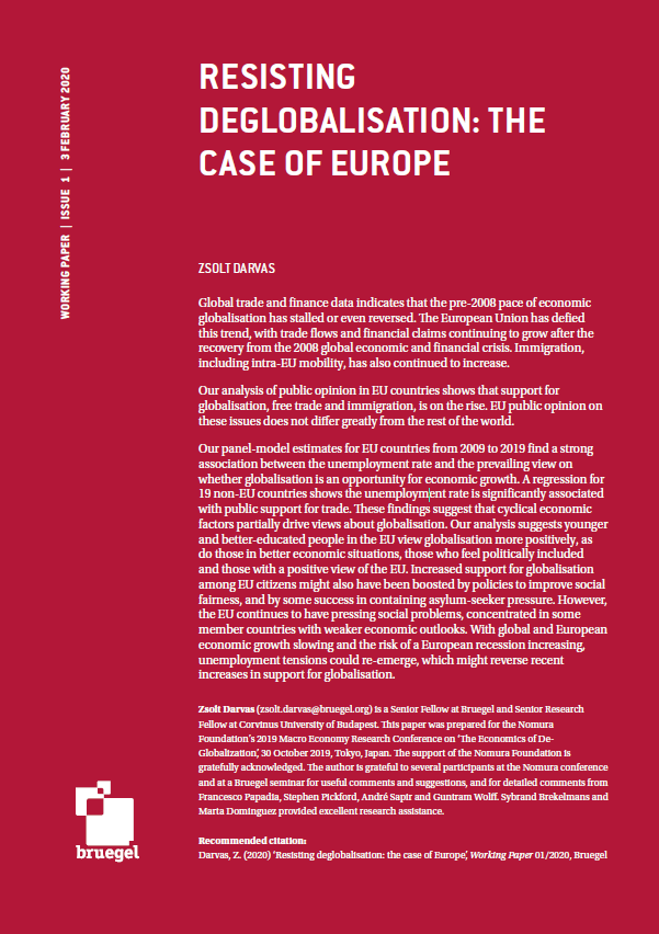 Zsolt Darvas - Resisting deglobalisation: the case of Europe